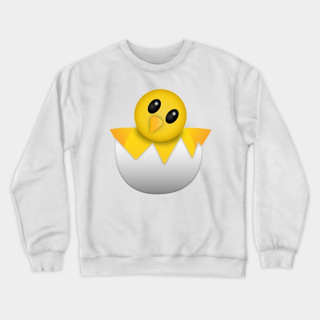 Hatching baby chick Emoji Crewneck Sweatshirt by juyodesign